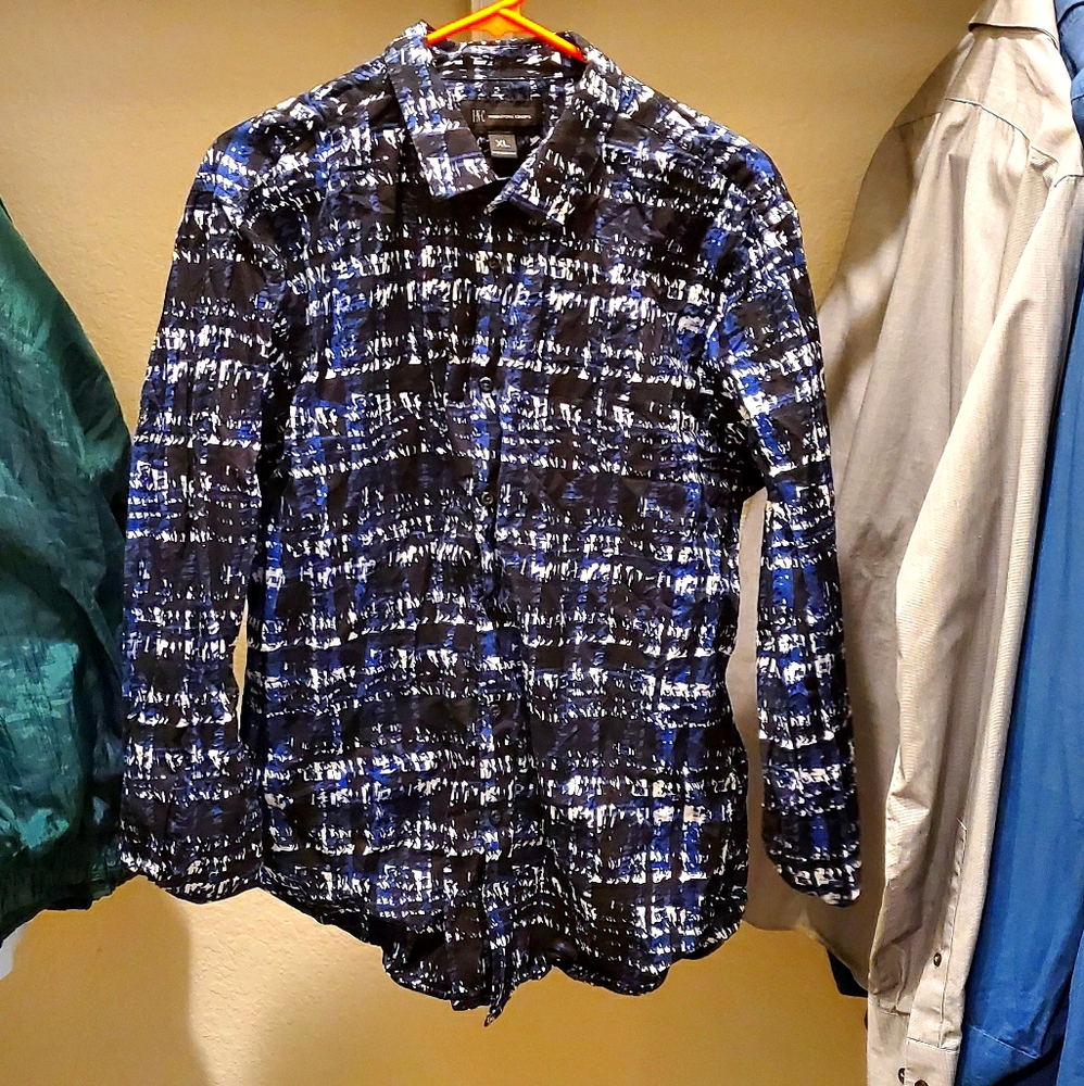 Abstract Pattern Casual Button Down